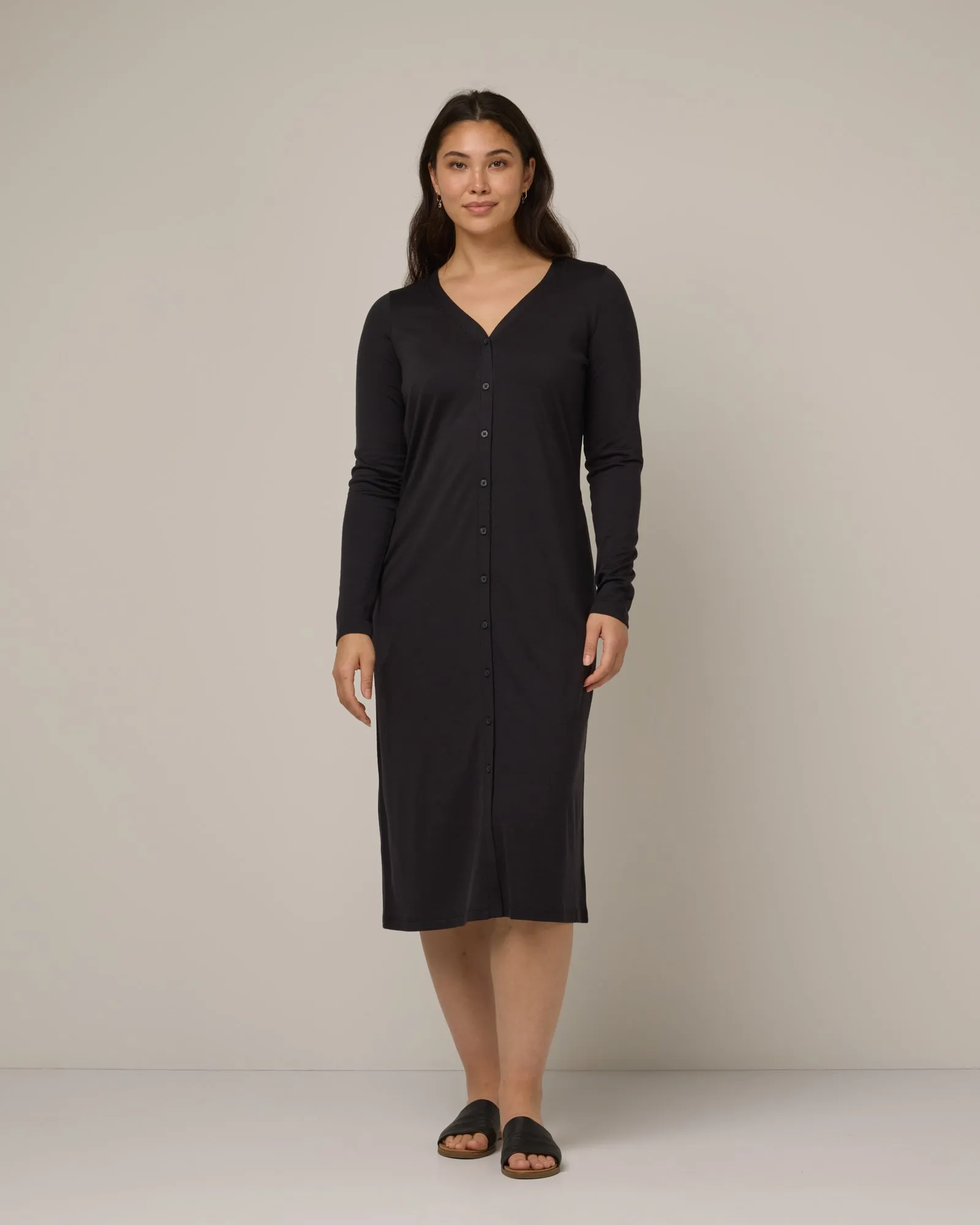 Bria Button-Front Dress
