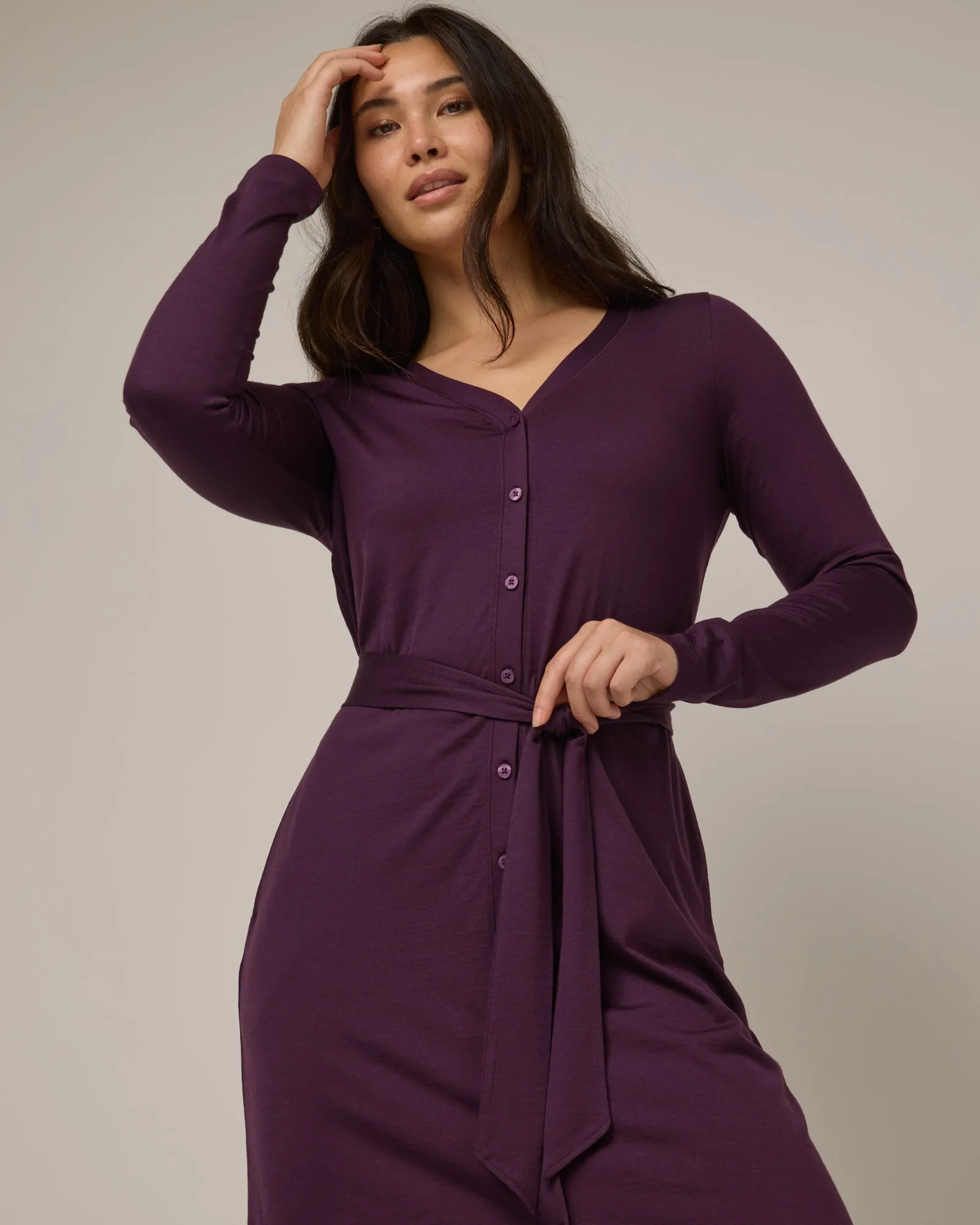 Bria Button-Front Dress