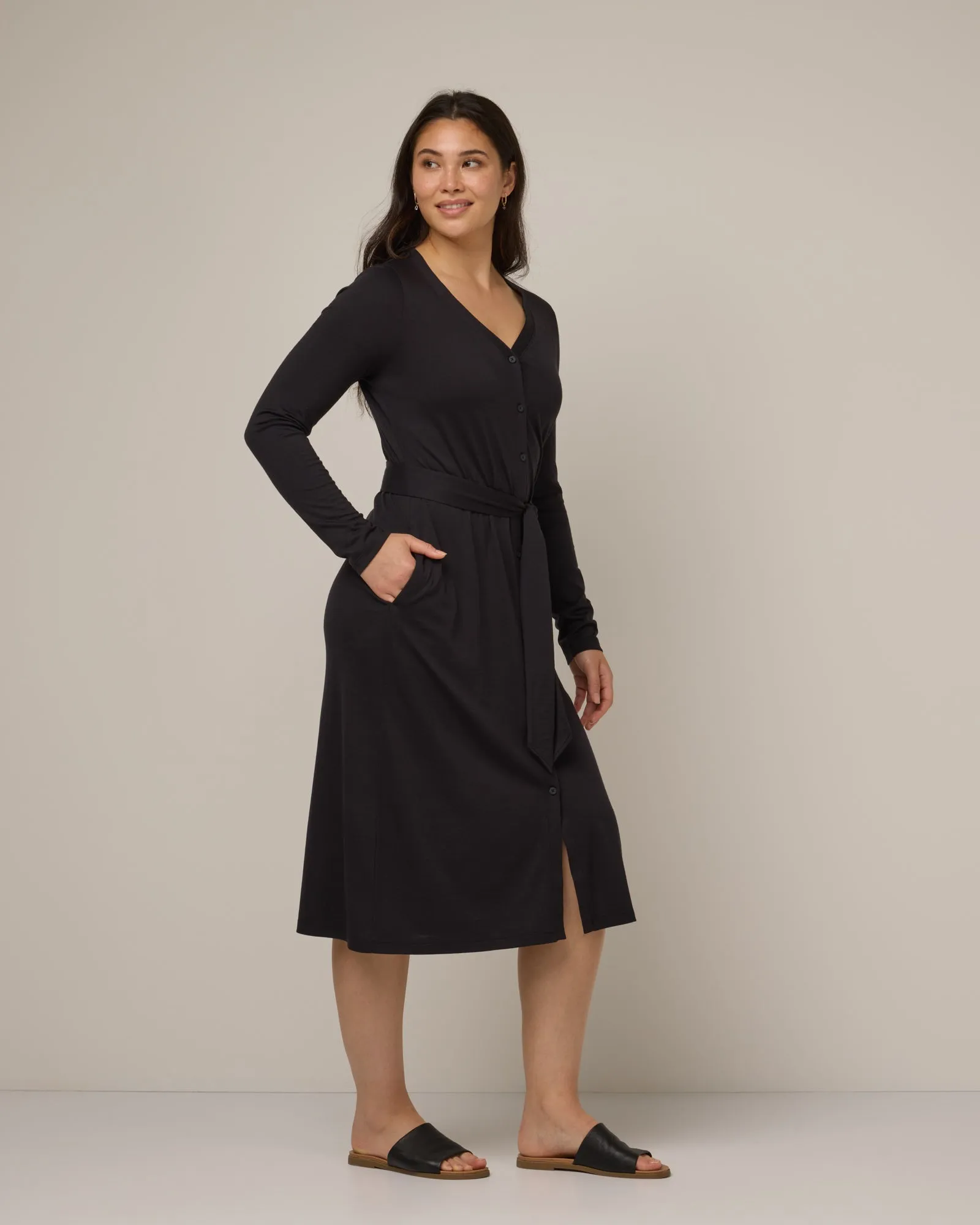 Bria Button-Front Dress