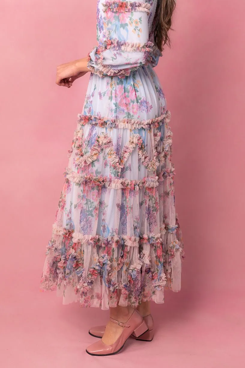Catherine Dress in Blue Floral