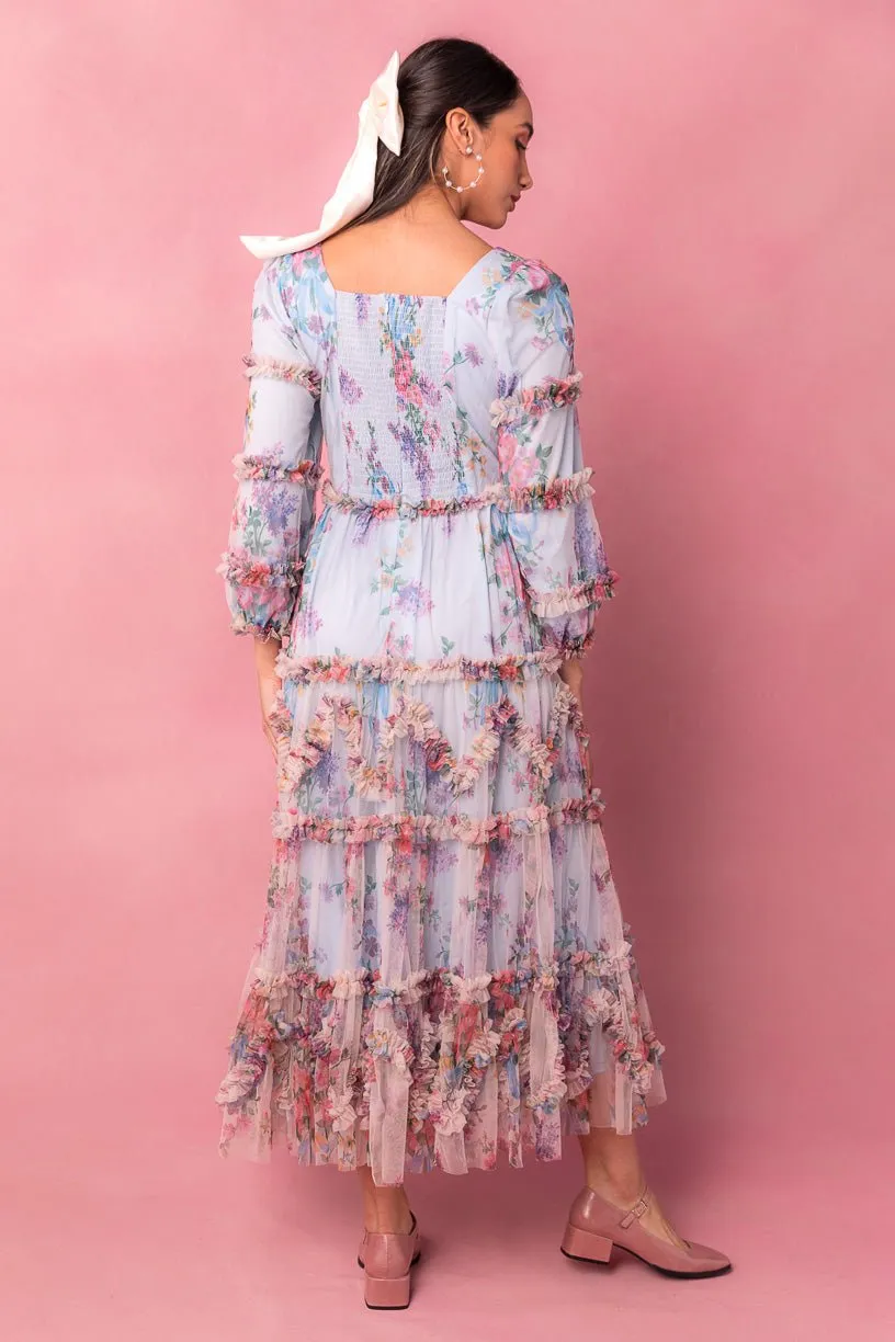 Catherine Dress in Blue Floral