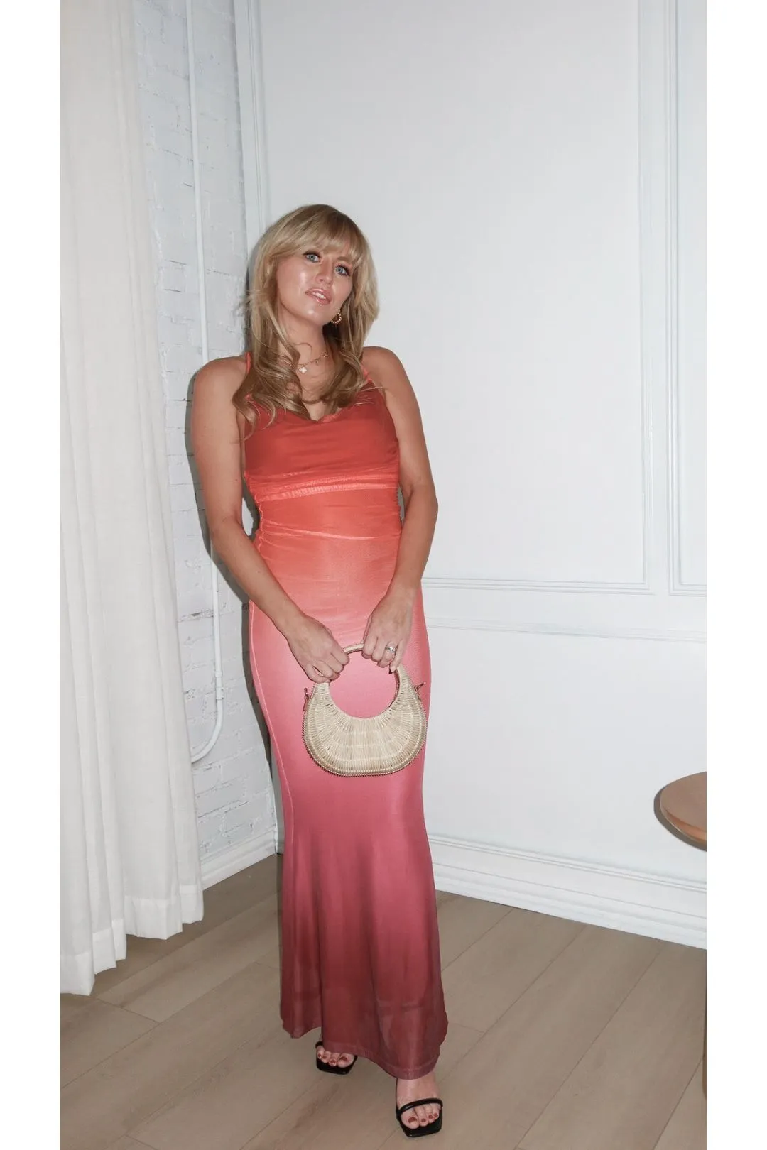Cosima Ombre Mesh Maxi Dress