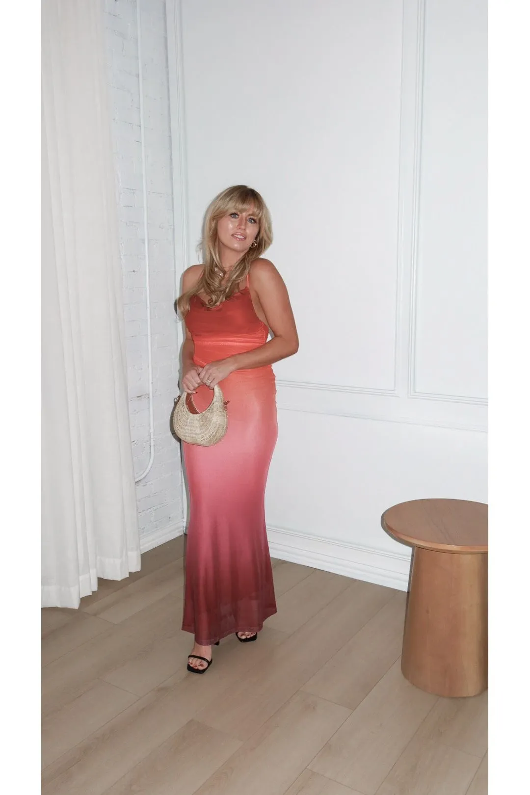 Cosima Ombre Mesh Maxi Dress