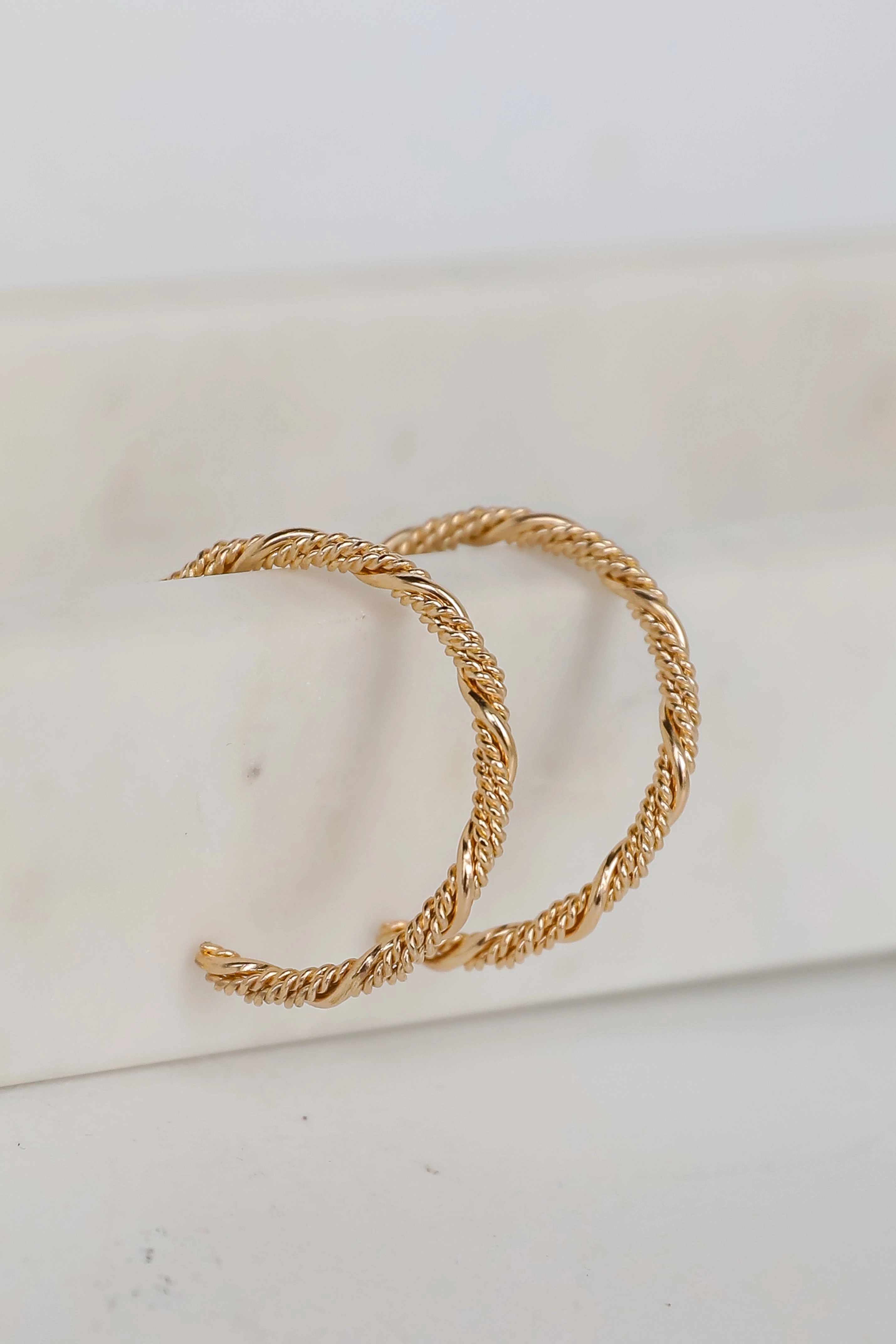 Diana Gold Twisted Hoop Earrings