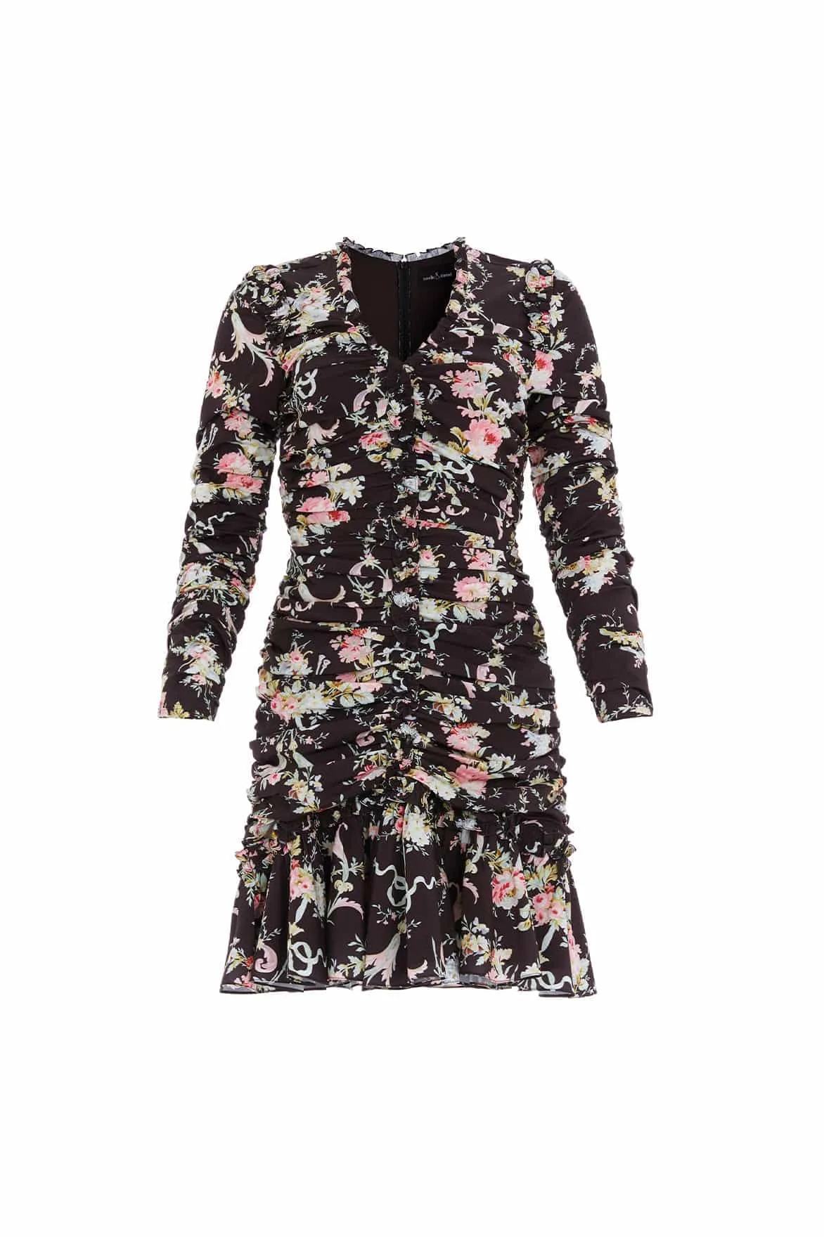Enchanted Garden Ellen Crepe Micro Mini Dress