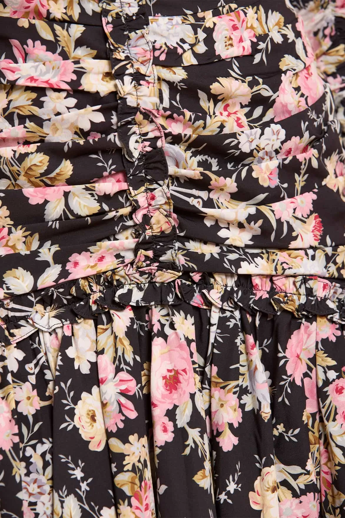 Enchanted Garden Ellen Crepe Micro Mini Dress