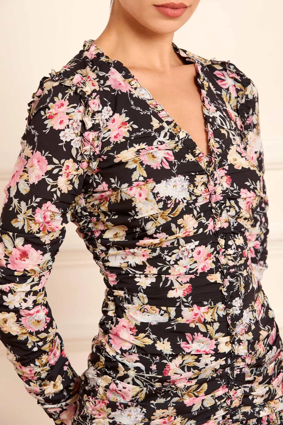 Enchanted Garden Ellen Crepe Micro Mini Dress
