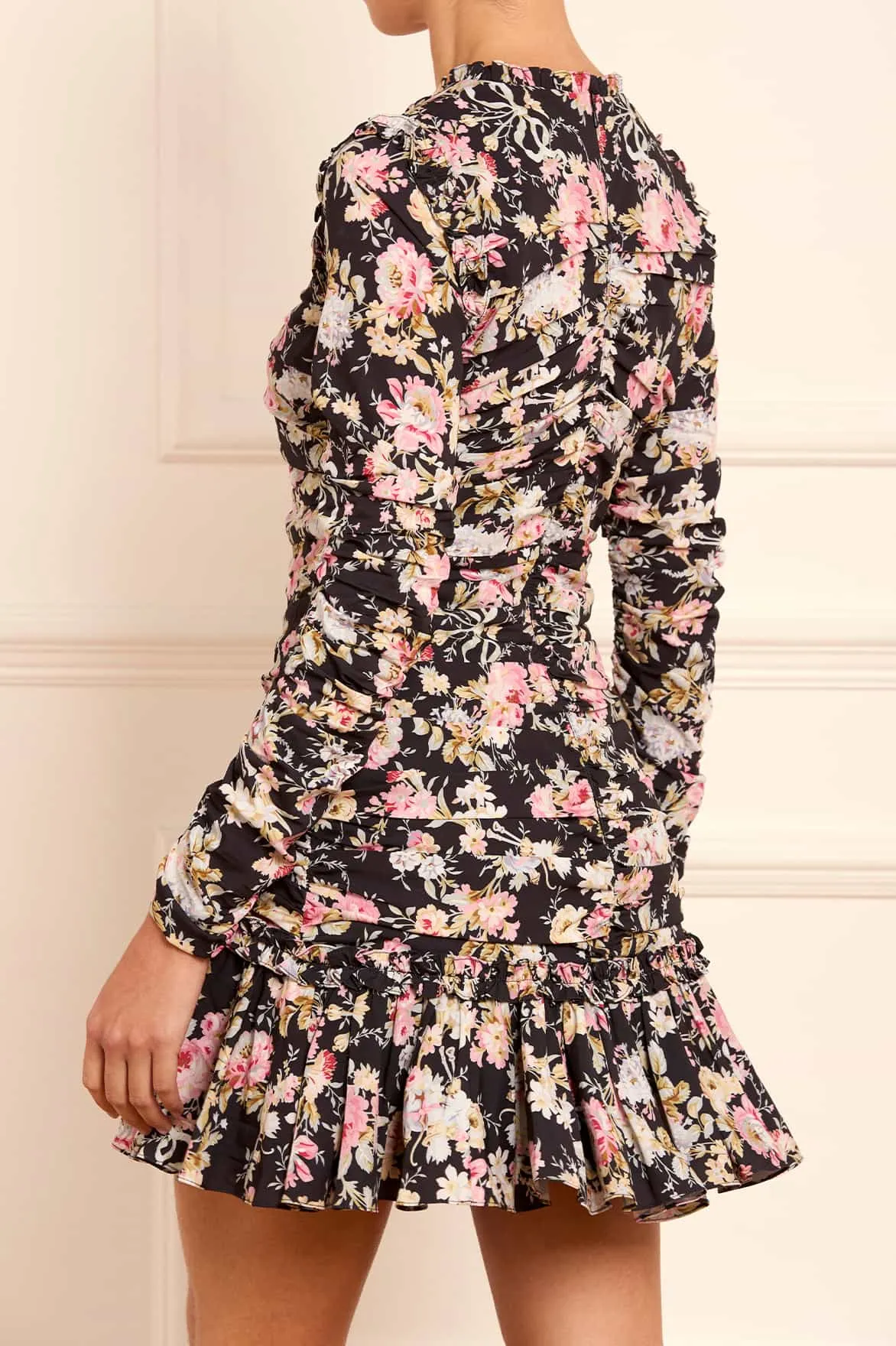 Enchanted Garden Ellen Crepe Micro Mini Dress