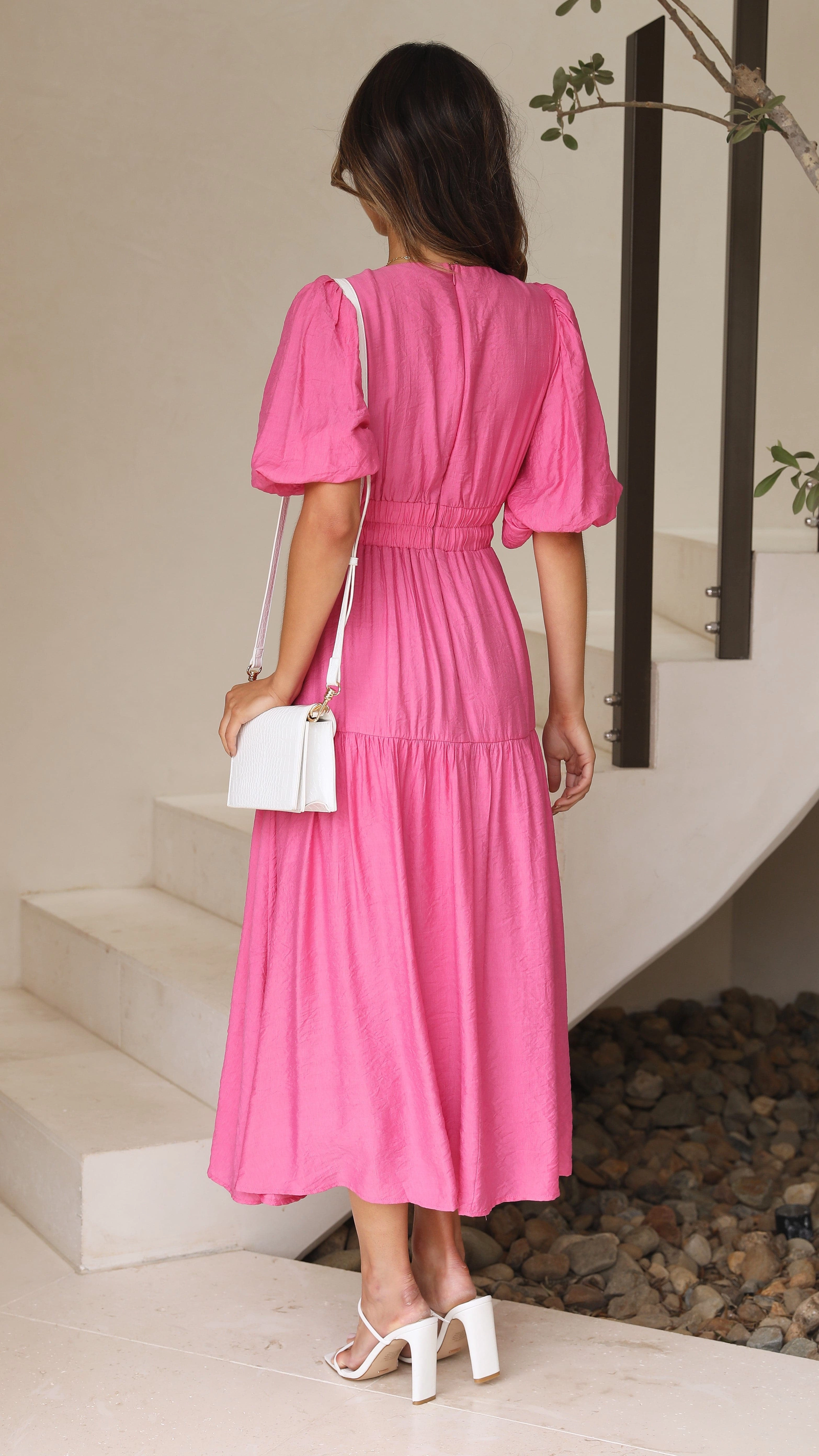 Erin Midi Dress - Pink