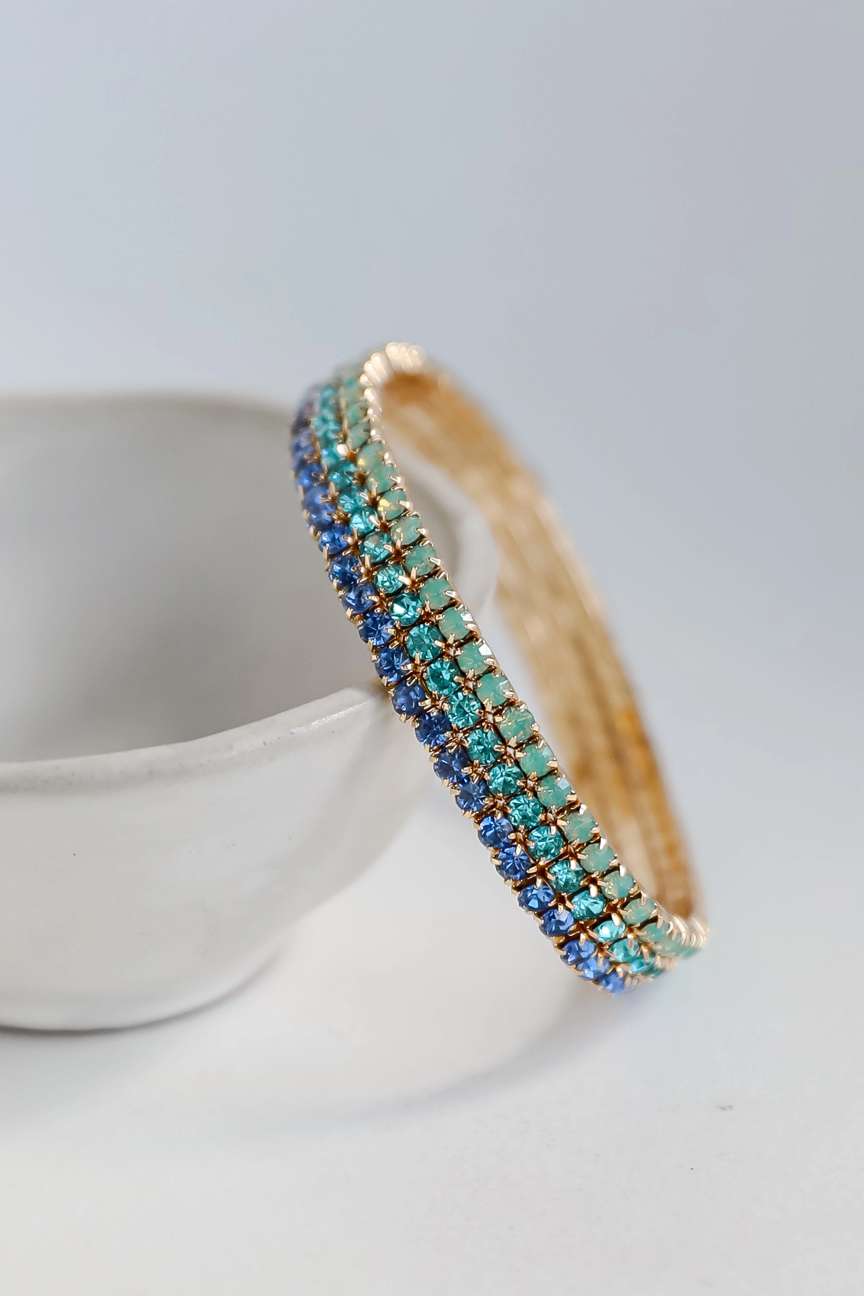 FINAL SALE - Melanie Blue Rhinestone Bracelet