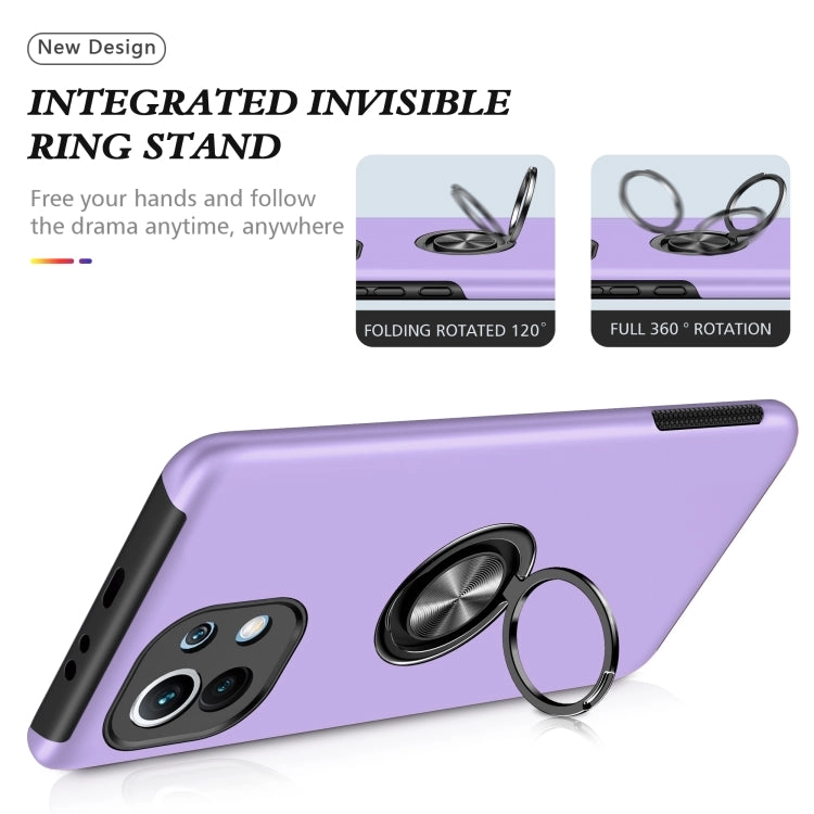 For Xiaomi Mi 11 PC   TPU Shockproof Magnetic Phone Case with Invisible Ring