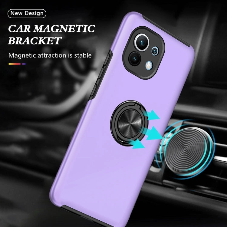 For Xiaomi Mi 11 PC   TPU Shockproof Magnetic Phone Case with Invisible Ring