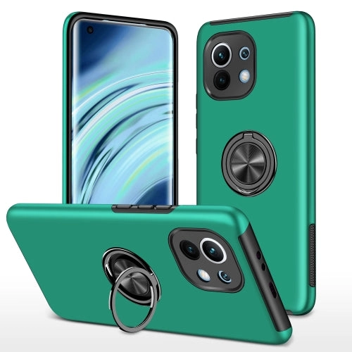 For Xiaomi Mi 11 PC   TPU Shockproof Magnetic Phone Case with Invisible Ring
