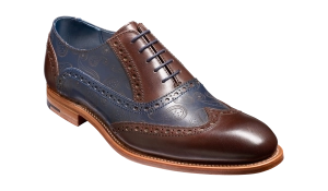 Grant - Walnut / Navy Calf / Paisley Laser