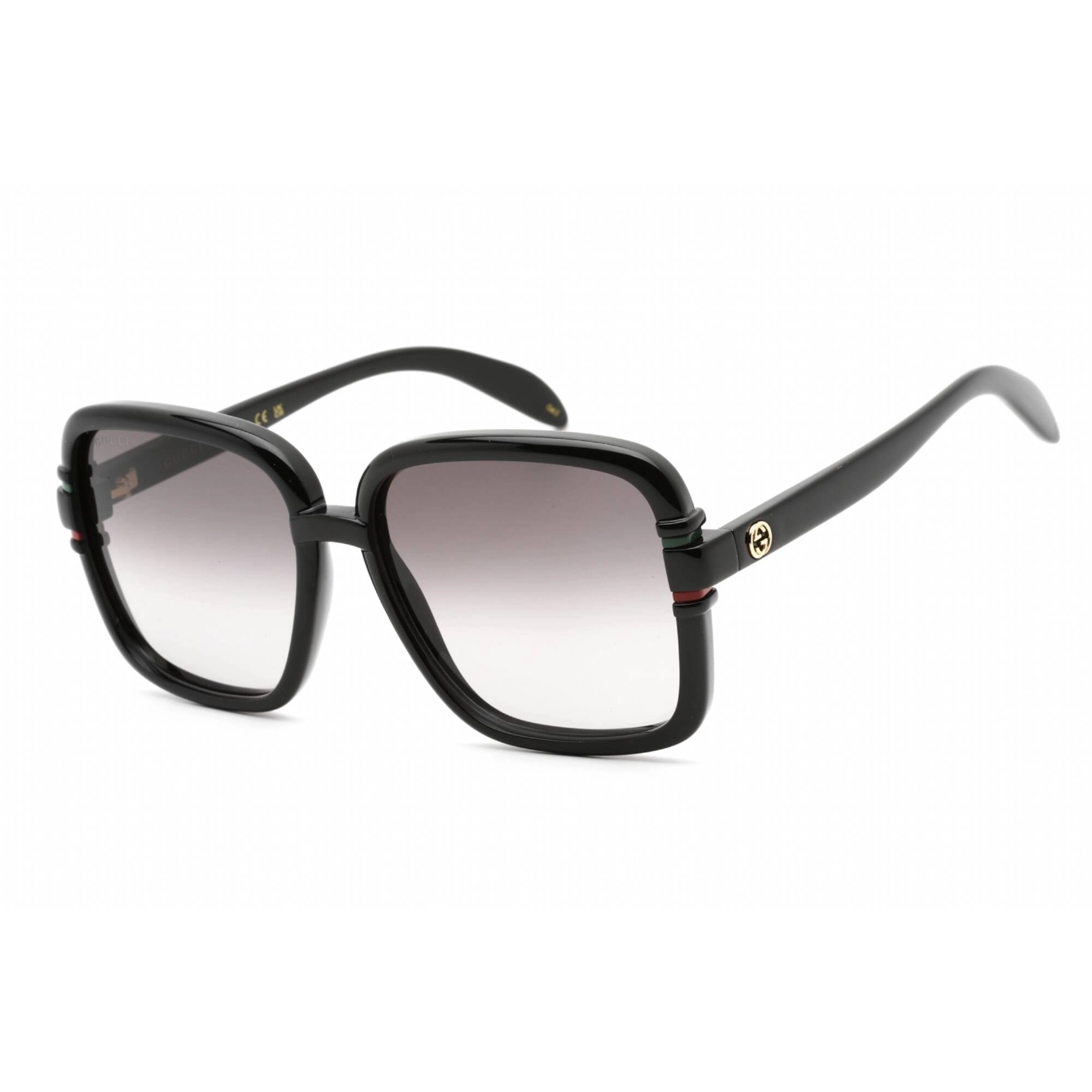 Gucci Women's Sunglasses - Black Plastic Square Full Rim Frame Grey Lens | GG1066S 001