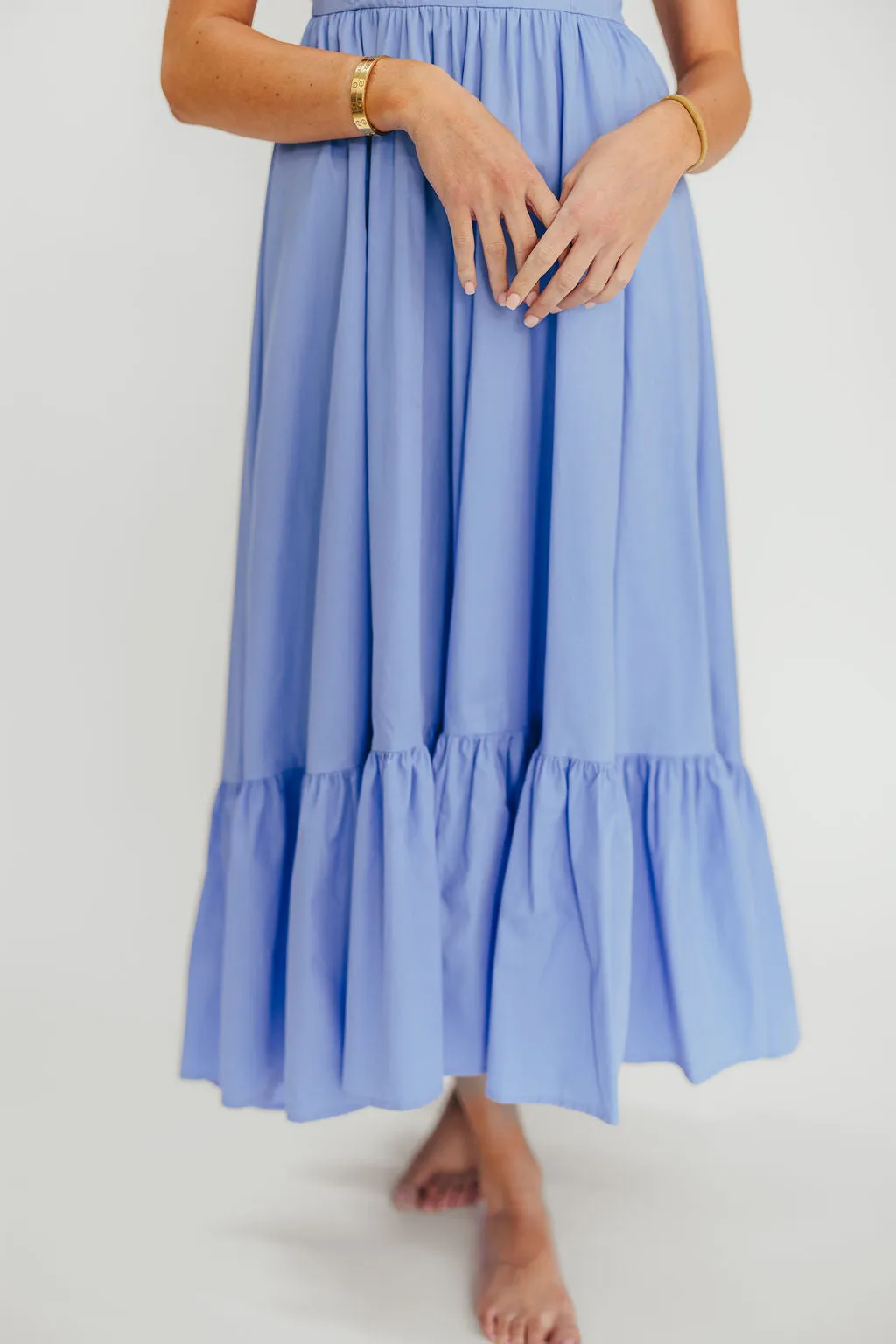 Hannah Midi Dress in Light Blue