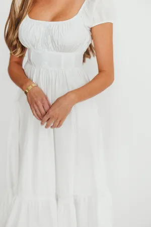 Hannah Midi Dress in White