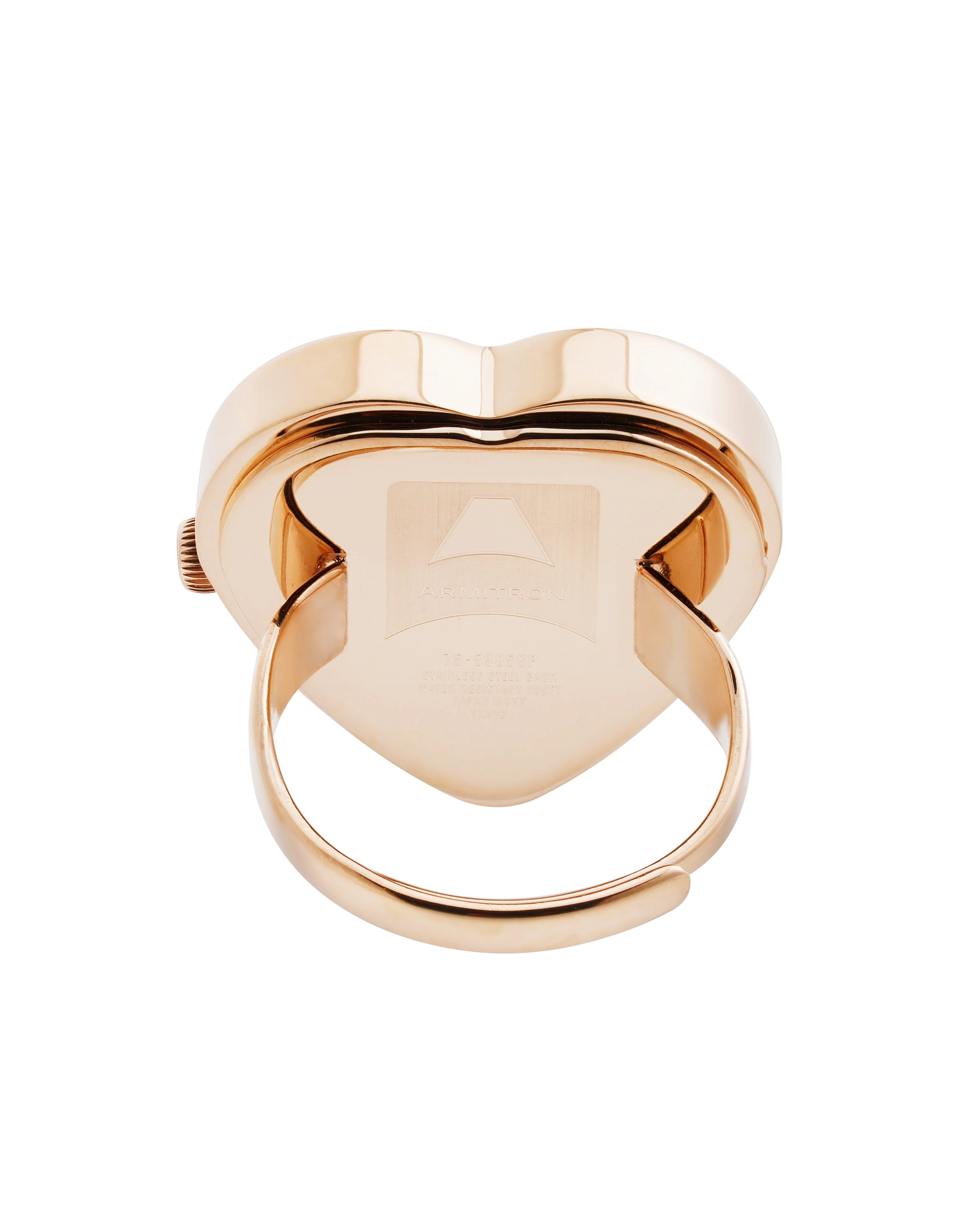 Heart Ring™ | 22mm, Rose Gold, Black Glossy
