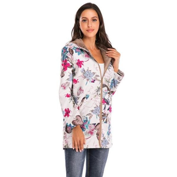 Hooded Plush Top Plush Jacket