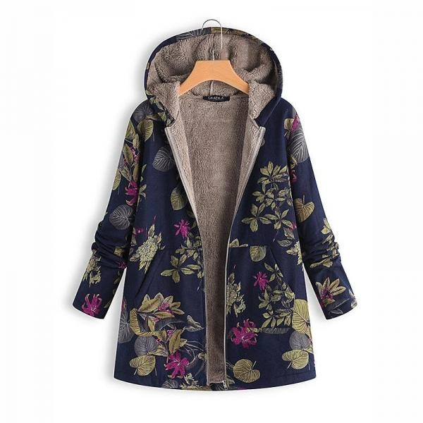 Hooded Plush Top Plush Jacket