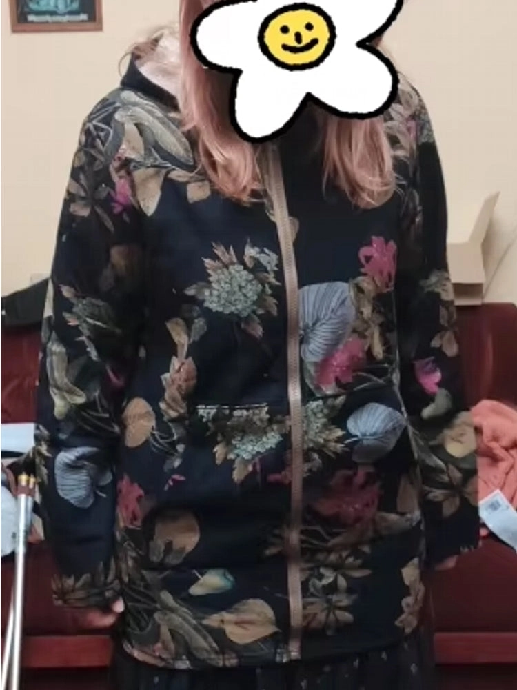 Hooded Plush Top Plush Jacket