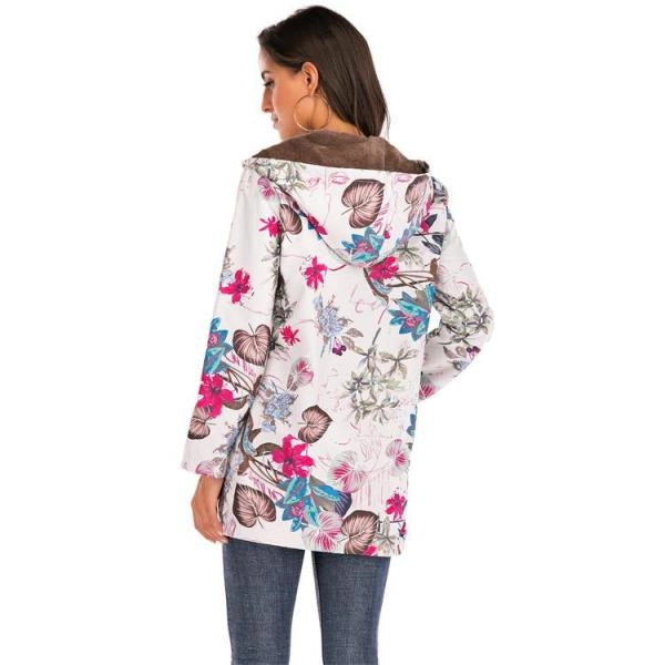 Hooded Plush Top Plush Jacket
