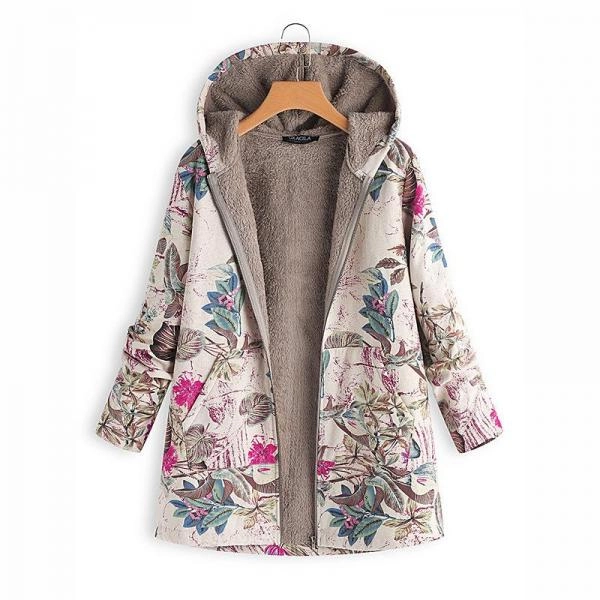 Hooded Plush Top Plush Jacket