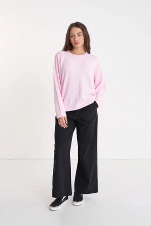 Huffer Neve Crew Pale Rose