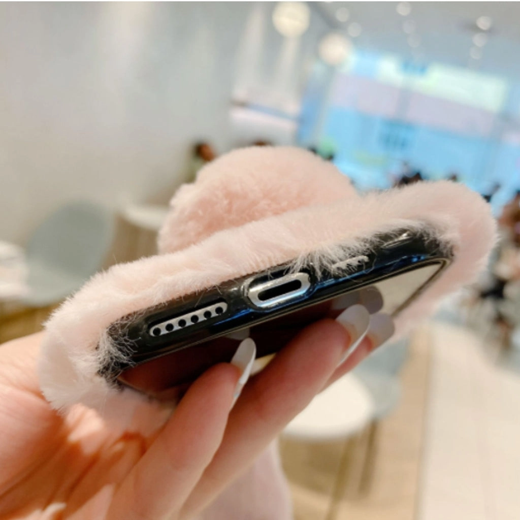 iPhone 12 Pro Case Protective Rabbit Fur Cover Apple Phone Case
