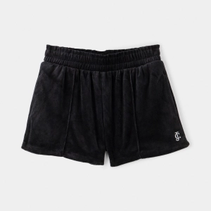Juicy Couture Junior Girls' Velour Shorts / Deep Black