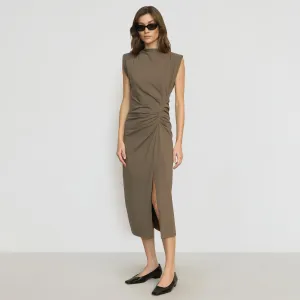 Khelan Sculpted Ruched-Waist Dress