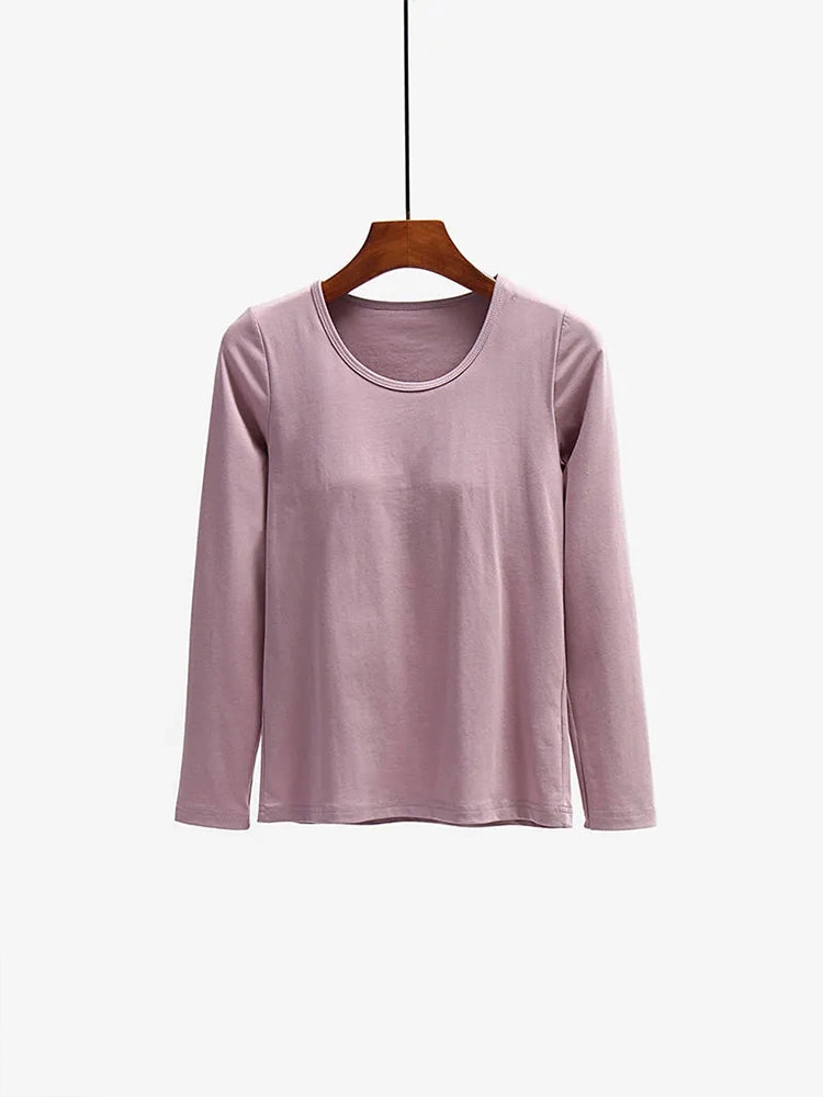 Long Thermal Base Underwear Bottoming Shirt With Chest Pad