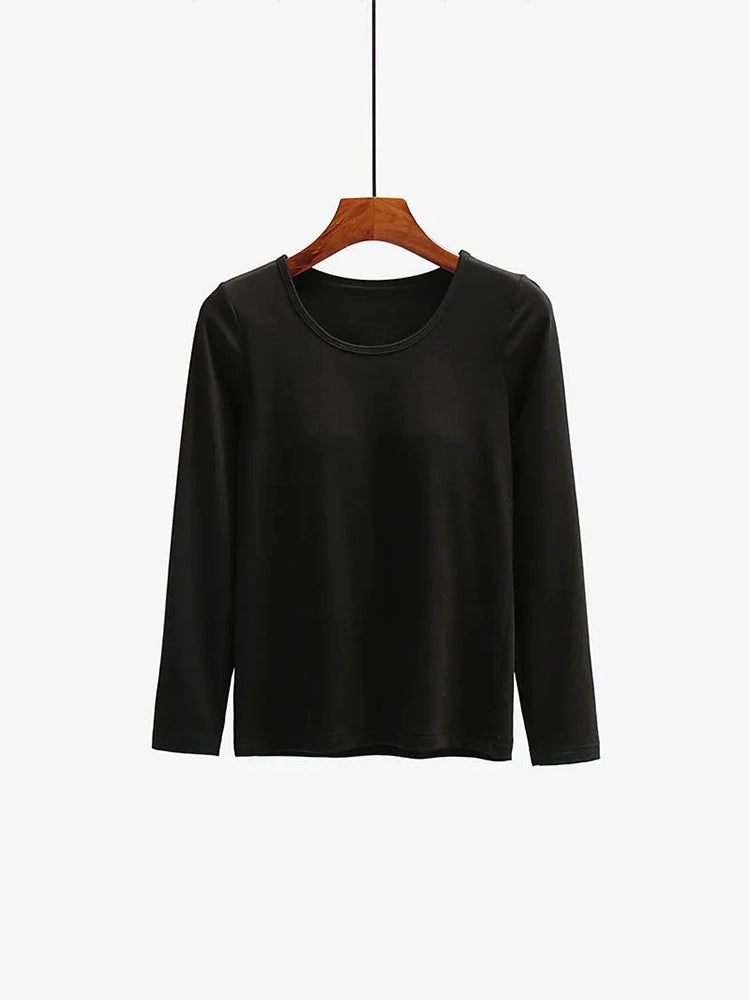 Long Thermal Base Underwear Bottoming Shirt With Chest Pad