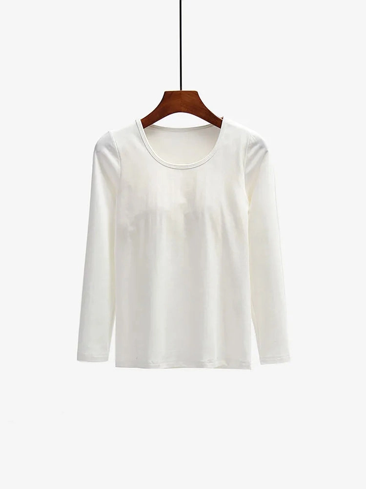 Long Thermal Base Underwear Bottoming Shirt With Chest Pad