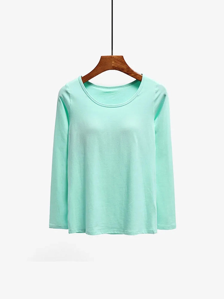 Long Thermal Base Underwear Bottoming Shirt With Chest Pad