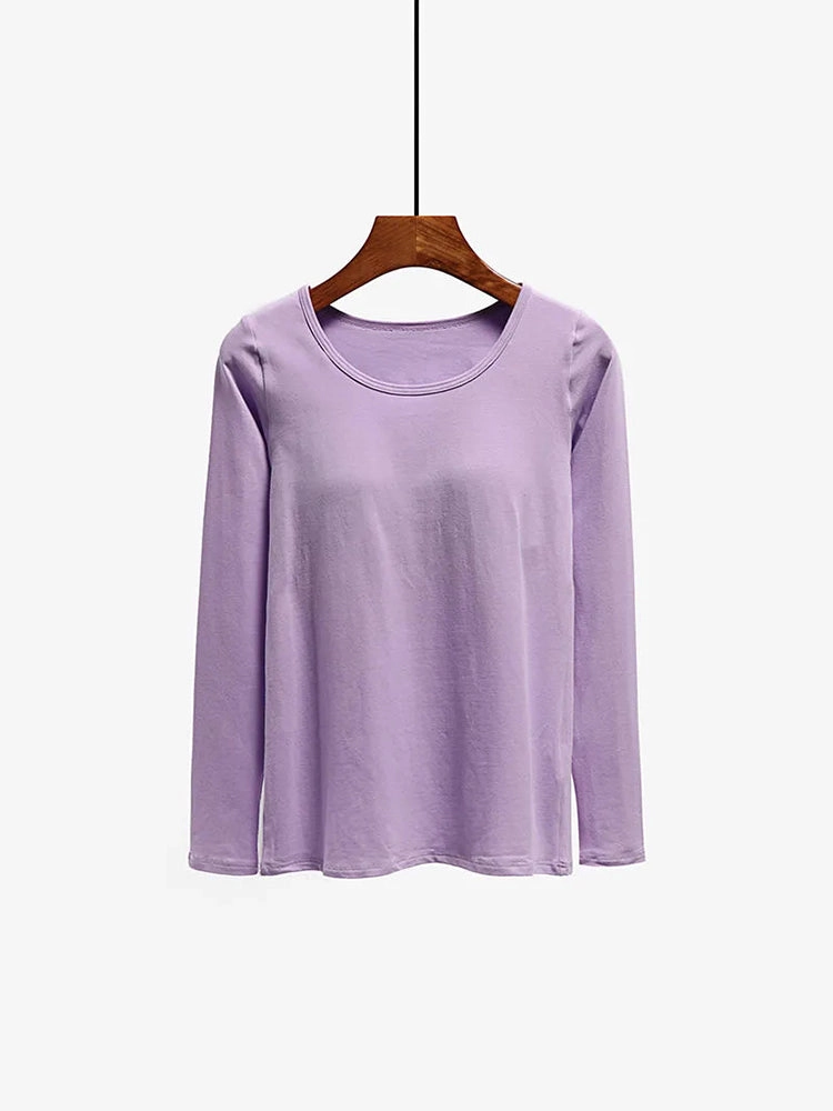 Long Thermal Base Underwear Bottoming Shirt With Chest Pad