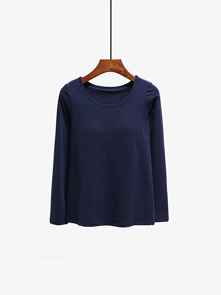 Long Thermal Base Underwear Bottoming Shirt With Chest Pad