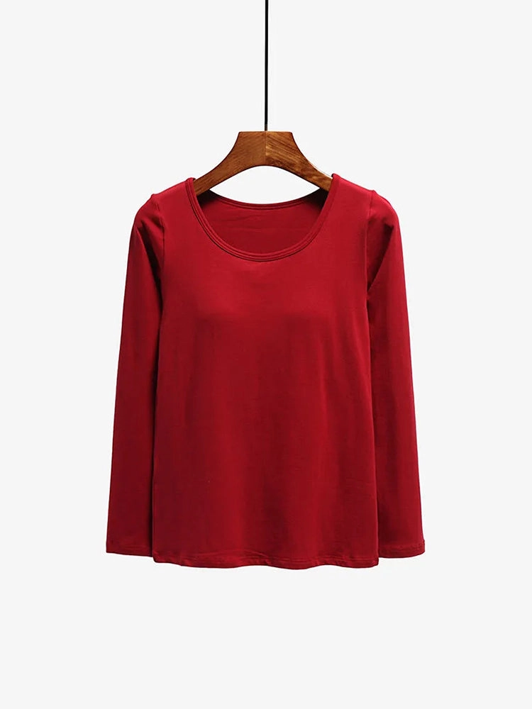Long Thermal Base Underwear Bottoming Shirt With Chest Pad