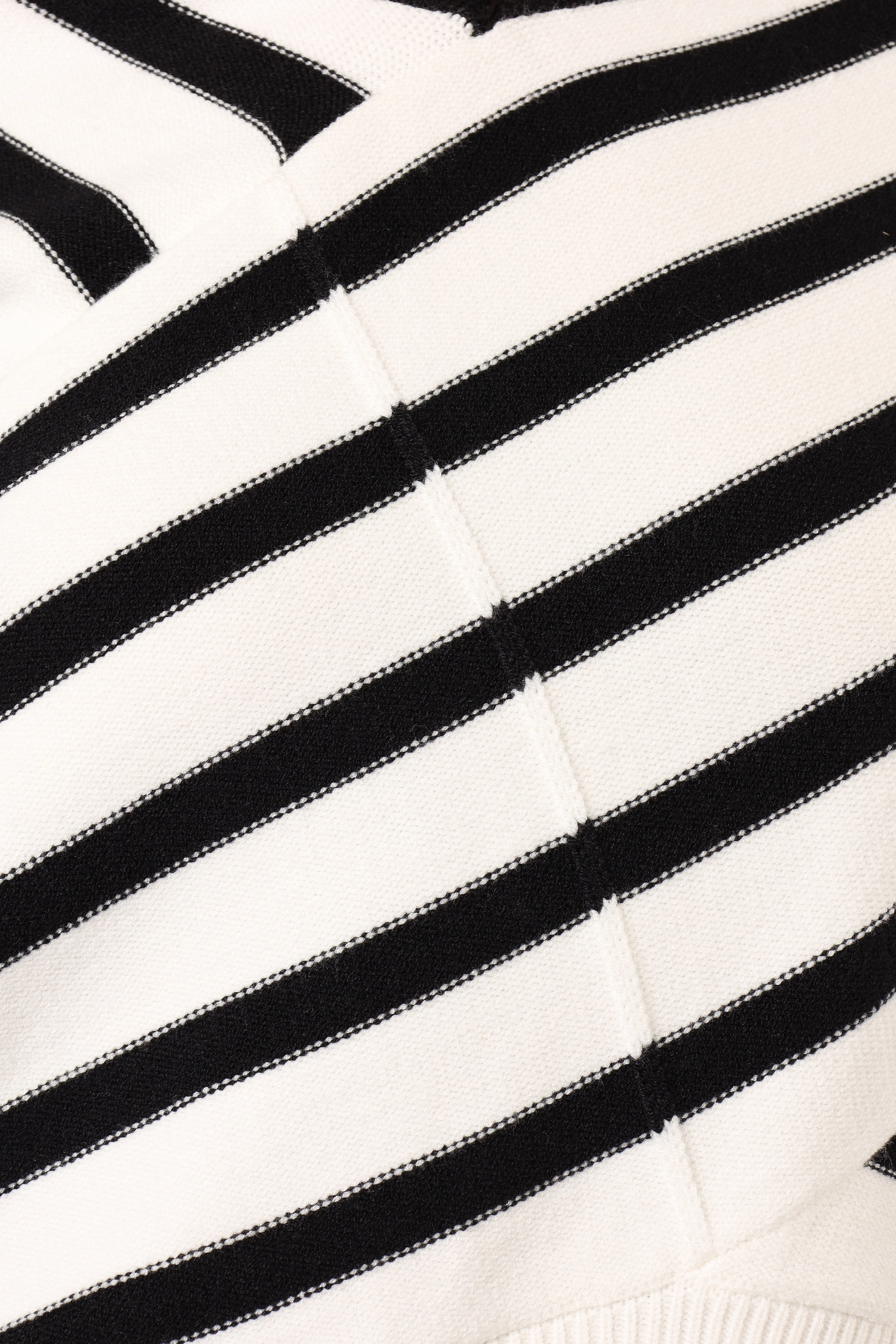 Lynette Criss Cross Stripe Sweater - Black/White