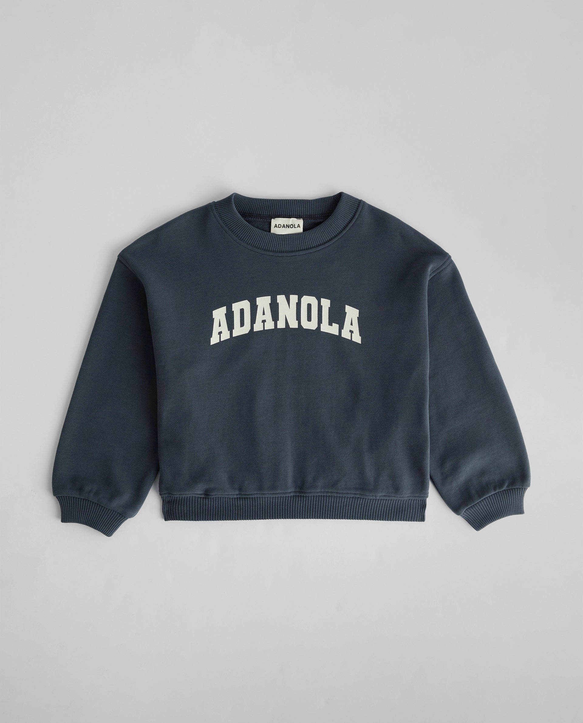 Mini Varsity Oversized Sweatshirt - Midnight Blue/Marshmallow White