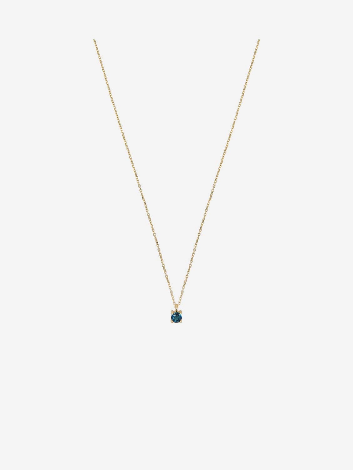 Niamh Recycled 925 Sterling Silver London Topaz Necklace | Gold Vermeil