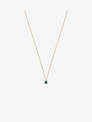 Niamh Recycled 925 Sterling Silver London Topaz Necklace | Gold Vermeil