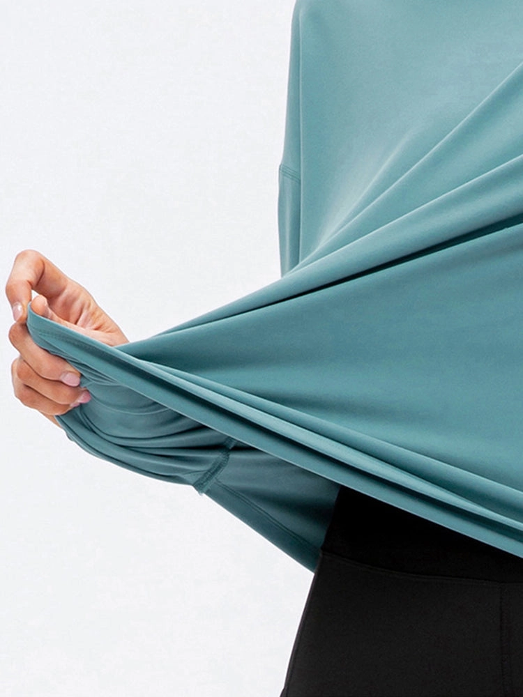 Off-Neck Relaxed Yoga Sports Top
