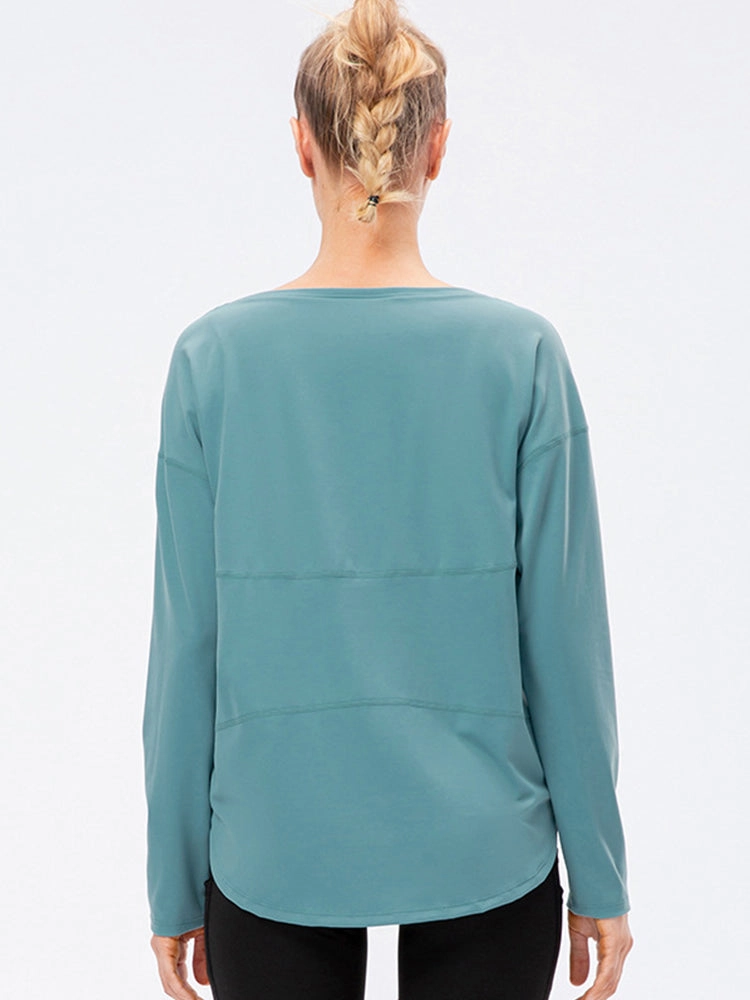 Off-Neck Relaxed Yoga Sports Top