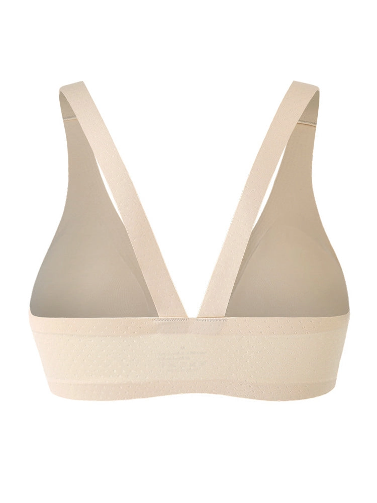 Plus Size Front Hook Wireless Bra - Full Coverage Bralette