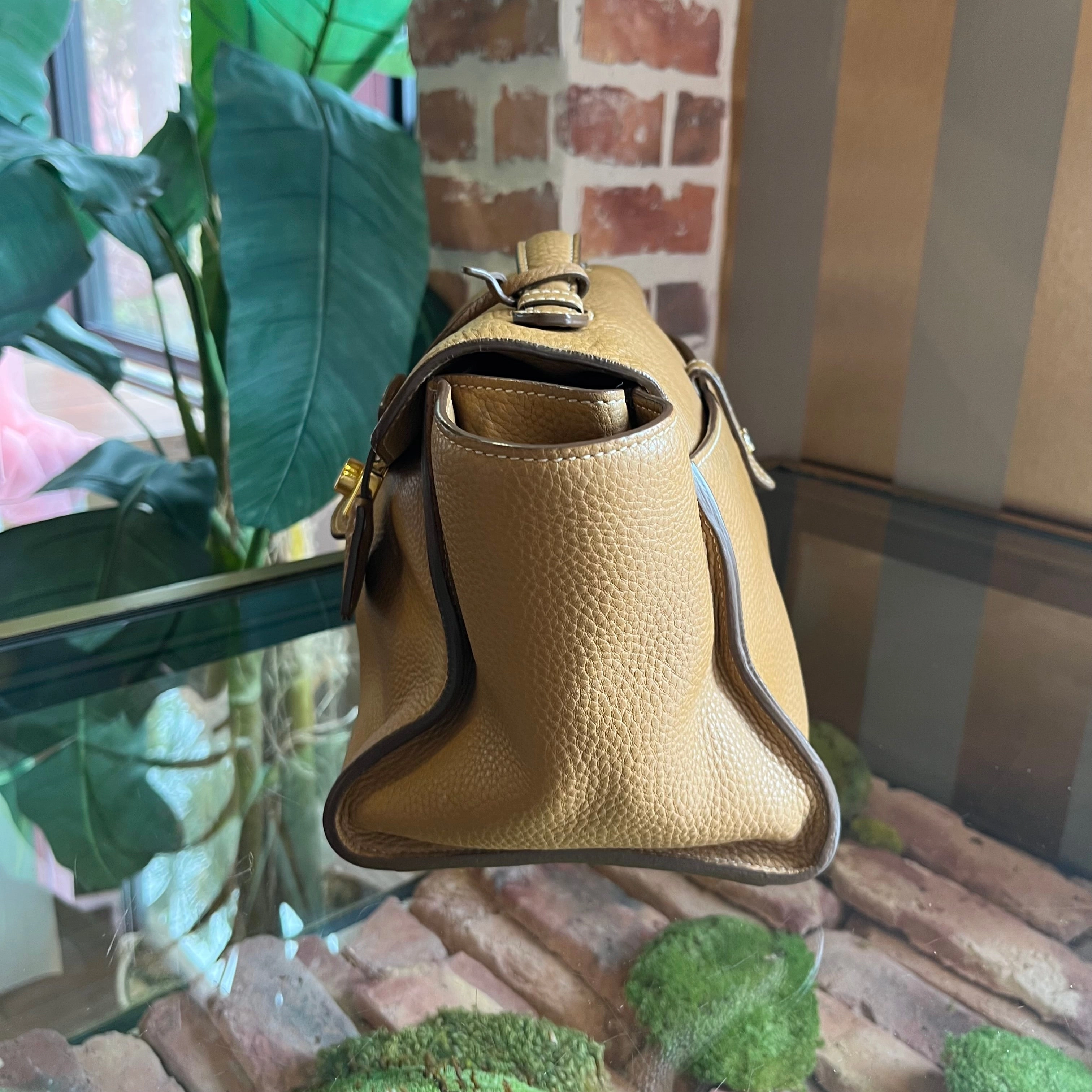PRADA Sound Brown Vitello Daino Two Way Shoulder Bag TS3907
