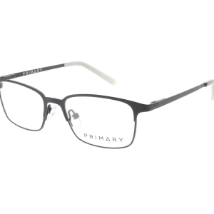 Primary Kid's Eyeglasses - Demo Lens Metal Rectangular Full Rim Frame | Pk124 Black
