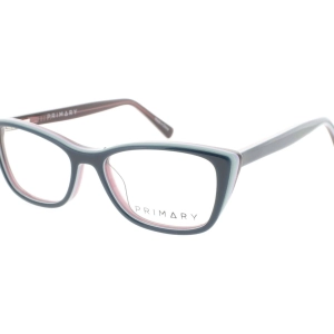 Primary Kid's Eyeglasses - Demo Lens Plastic Cat Eye Full Rim Frame | Pk134 TealLilac