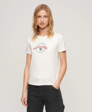 Tattoo Rhinestone T-Shirt | Winter White