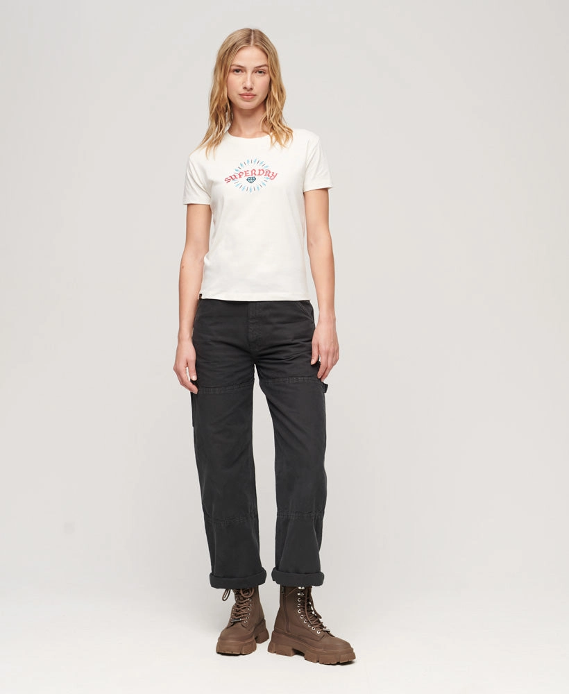 Tattoo Rhinestone T-Shirt | Winter White
